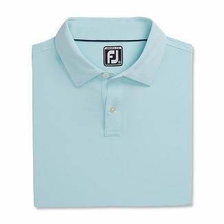 Men's Footjoy Lisle Golf Polo Blue NZ-446221